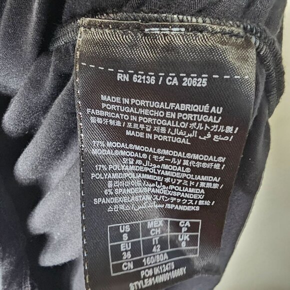 Y2K Guess By Marciano S Black Mini Dress Batwing Cowl Neck Going Out Clubbing - Picture 4 of 6